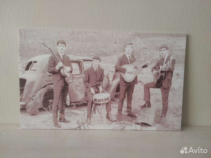 Стильные постеры The Beatles(холст,рама)