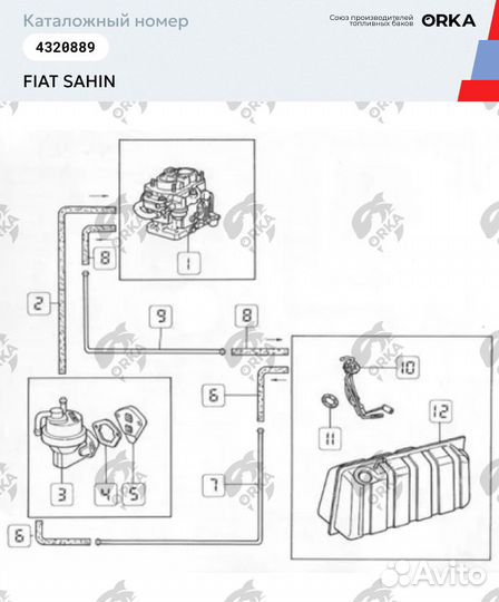 Топливный бак Fiat Sahin антикоррозия