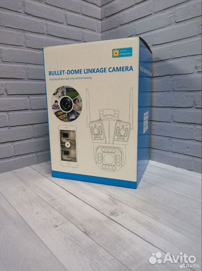 Камера видеонаблюдения wifi уличная три обектива