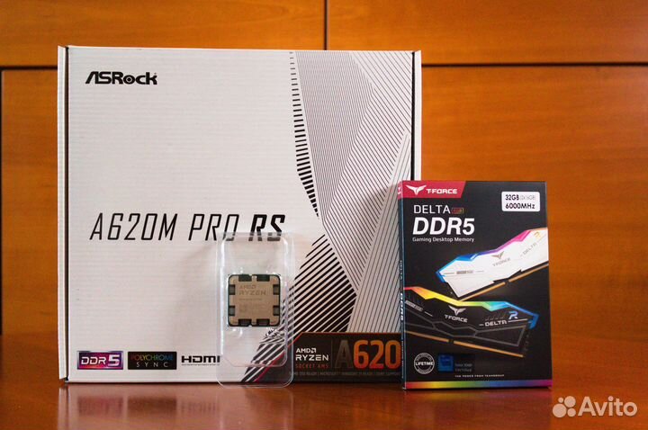 Комбо AMD 5 7500F+ ASRock A620M +32GB 6000 cl30