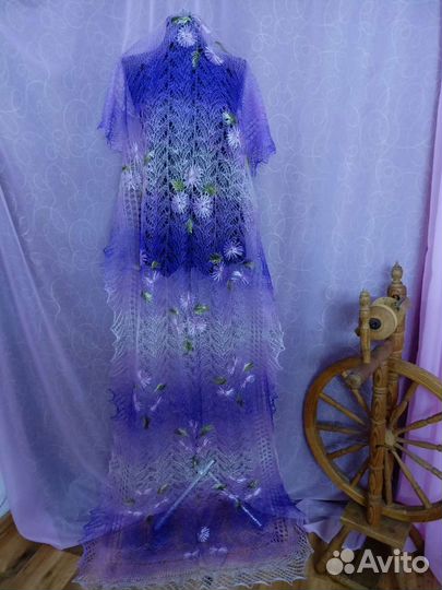 Палантин пуховый, шарф