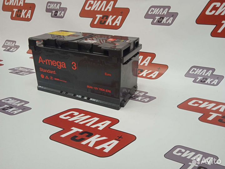 Аккумулятор 80 ah A-mega 3/ Доставка