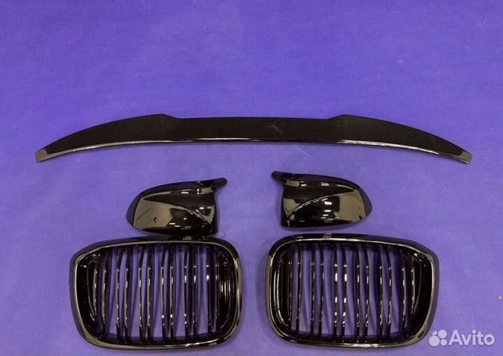 Спойлер зеркала ноздри BMW X4 G02 черный глянец