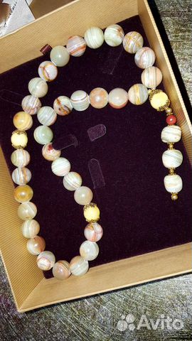 Мусульманские чётки из камня Оникс