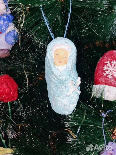 Ватные елочные игрушки новые