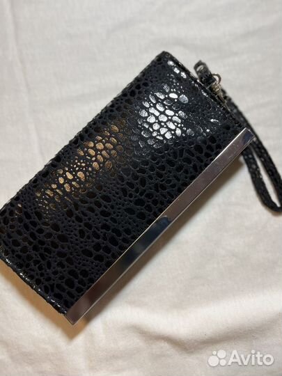 Клатч женский вечерний черный блестящий