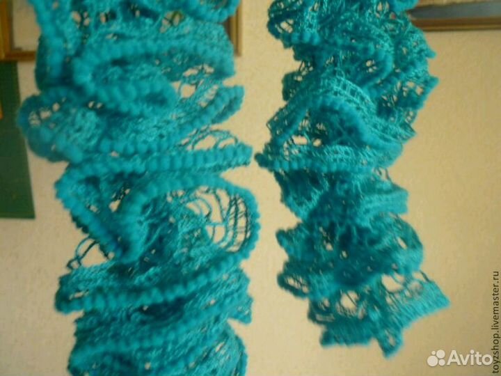 Шарф цвет бирюза (новый)