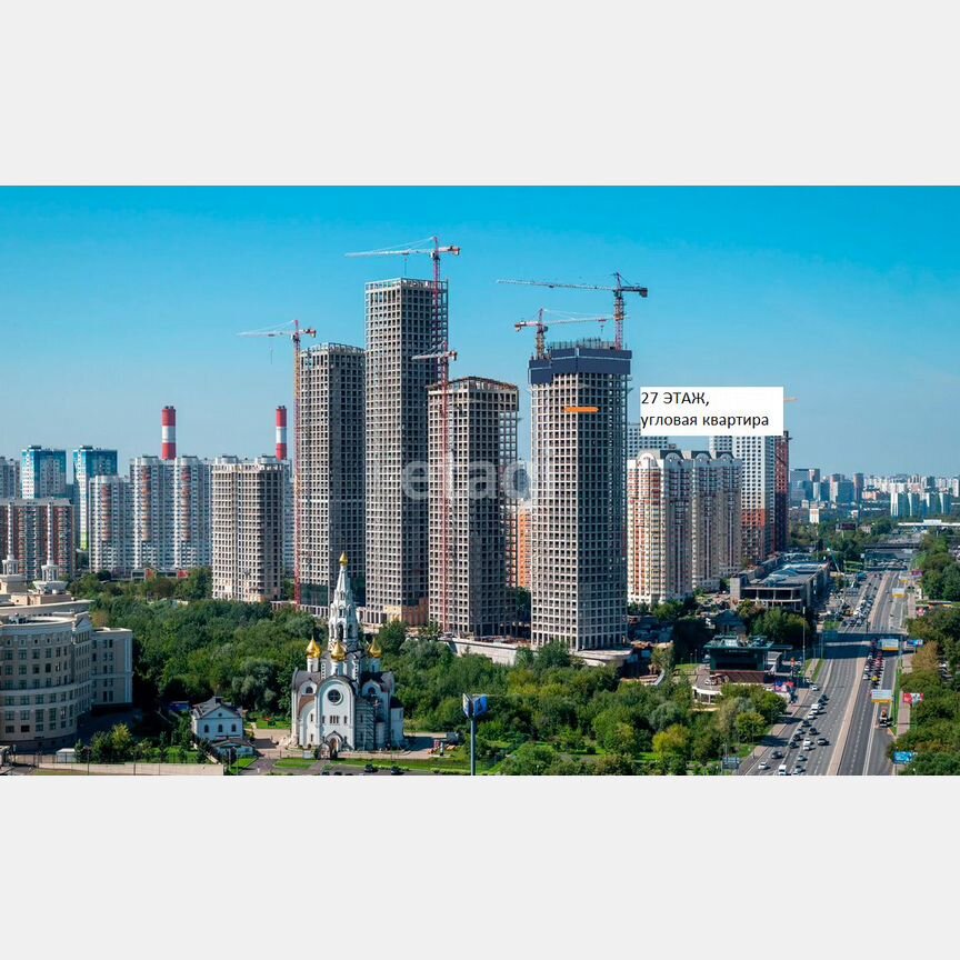 3-к. квартира, 71 м², 27/54 эт.