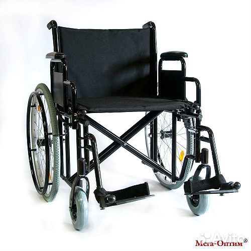 Кресло-коляска инвалидная мега-оптим 711AE пневмо