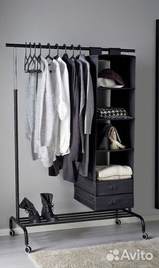 Вешалка напольная IKEA rigga (икеа ригга), черный