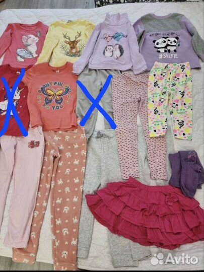 Вещи пакетом на девочку 104-134