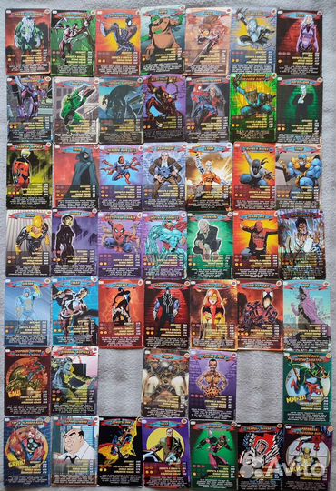 Карточки человек паук герои и злодеи 415 шт