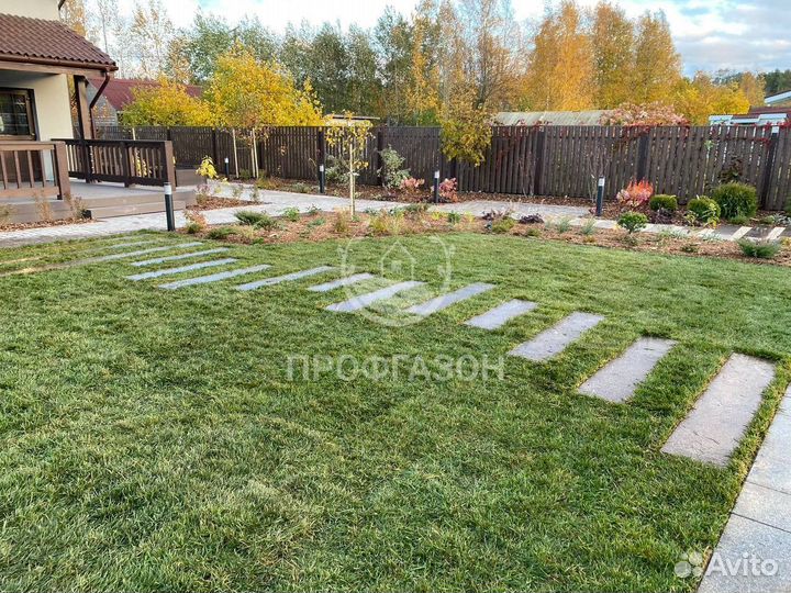 Газон в рулонах из питомника с Укладкой