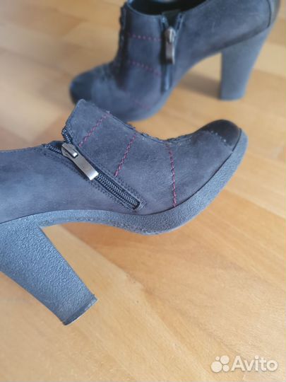 Ботильоны натуральная кожа замша 40