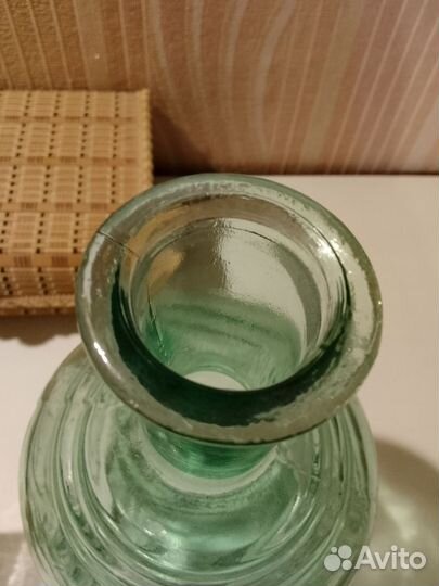 Графин виноград зелёное стекло СССР