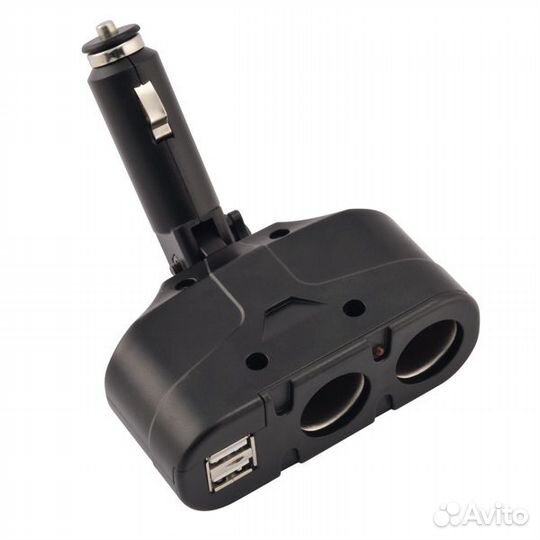 Зарядное в Авто (В Прикуриватель) 2 выхода + 2USB