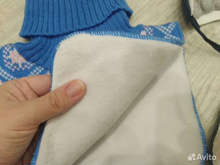 Комплект зимняя шапочка на мальчика+манишка