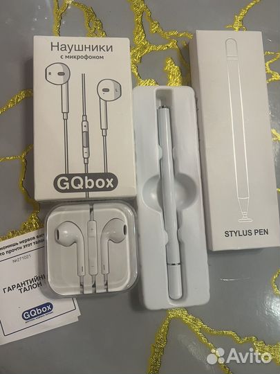 Комплект наушники с микрофоном и стилус