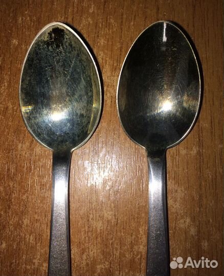Серебряные чайные ложки. 916 пр. (2 шт)