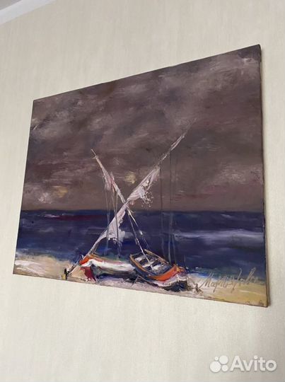 Картина после шторма холст масло 40*60