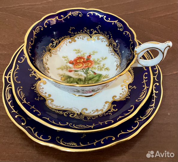 Антикварное чайное трио. Кракелюр.Англия