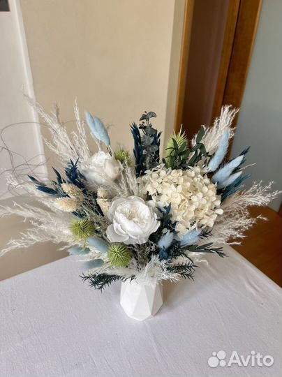 Букет из сухоцветов, сухоцветы,композиция