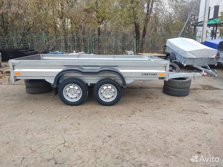 Прицеп Спутник 3015/33, 2 оси без тента и каркаса