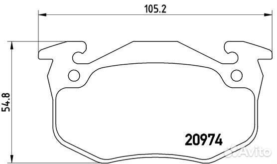 Колодки тормозные дисковые задние brembo P 61 032