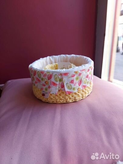 Корзина плетеная для хранения/ручная работа