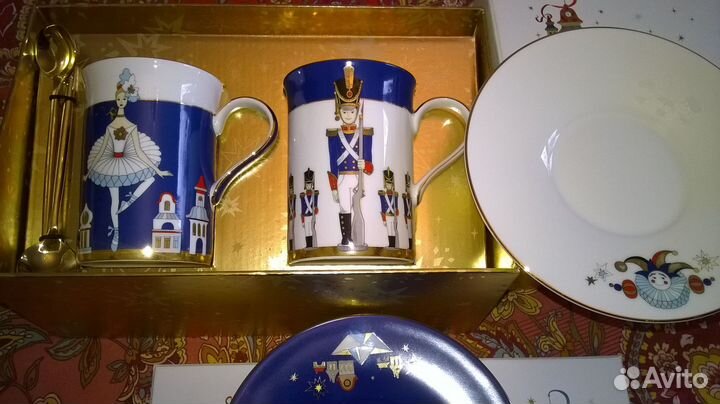 Набор сервиз из 2 чайных пар. Фарфор Verzhe Верже