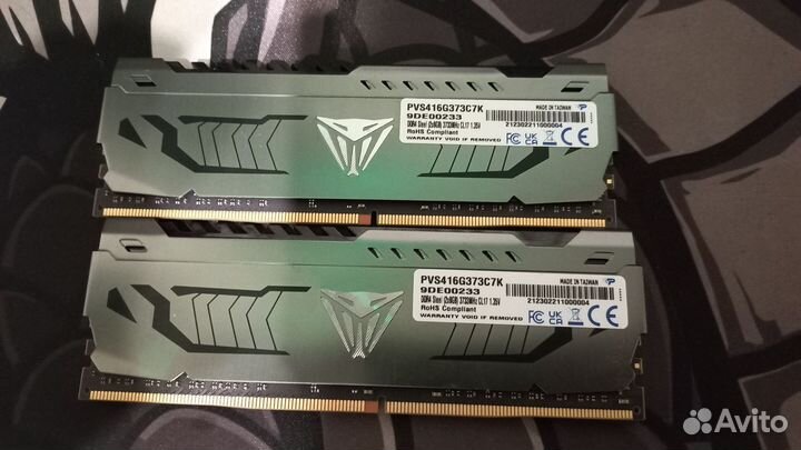 Озу Viper Steel DDR4 3733 мгц 2x8 гб