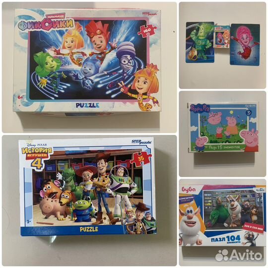 Пазлы персонажи из разных м/ф