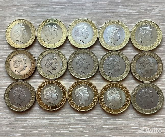 Великобритания 2 фунта, 1 фунт, 50 пенсов, наборы