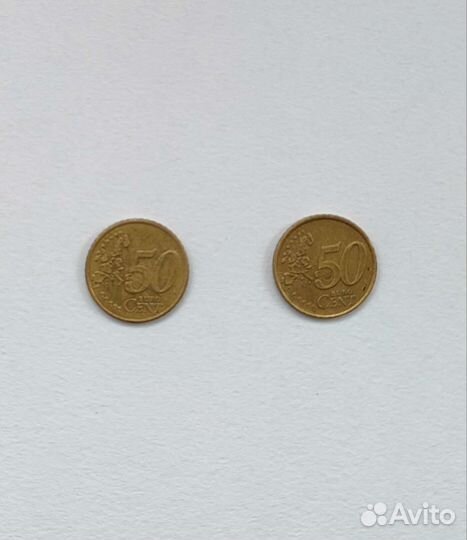 Монета 50 евроцентов