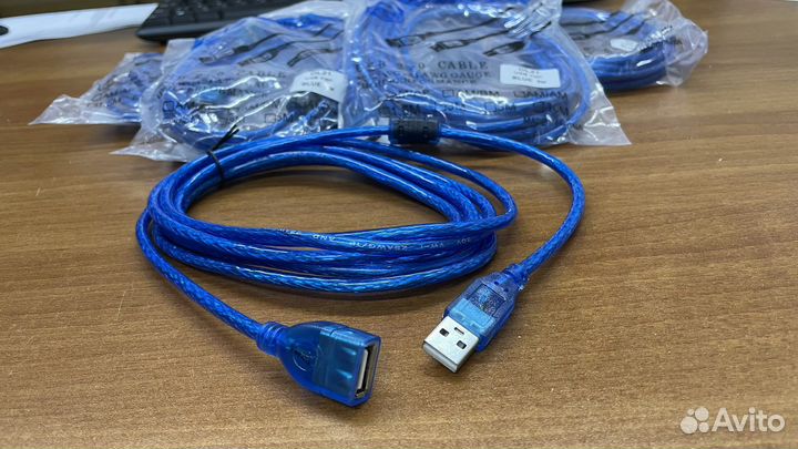 От 10шт новый кабель удлинитель USB2.0 3 метра
