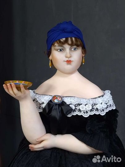 Интерьерная кукла Купчиха за чаем