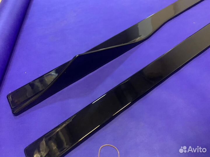 Лезвия под пороги Черный глянец Бмв G14 G15 G16