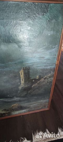 Картина маслом на холсте старинная