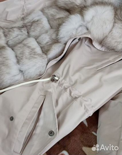 Парка женская с натуральным мехом