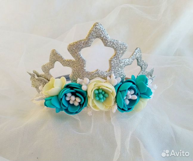 Диадема-корона на повязке (Ручная работа)
