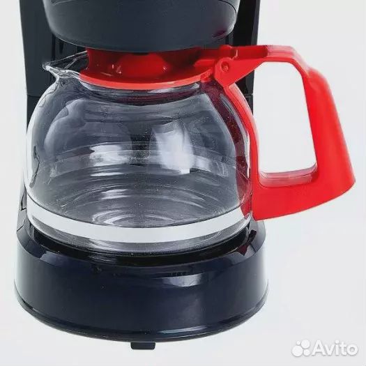 Кофеварка Василиса черный с красным кв1-600