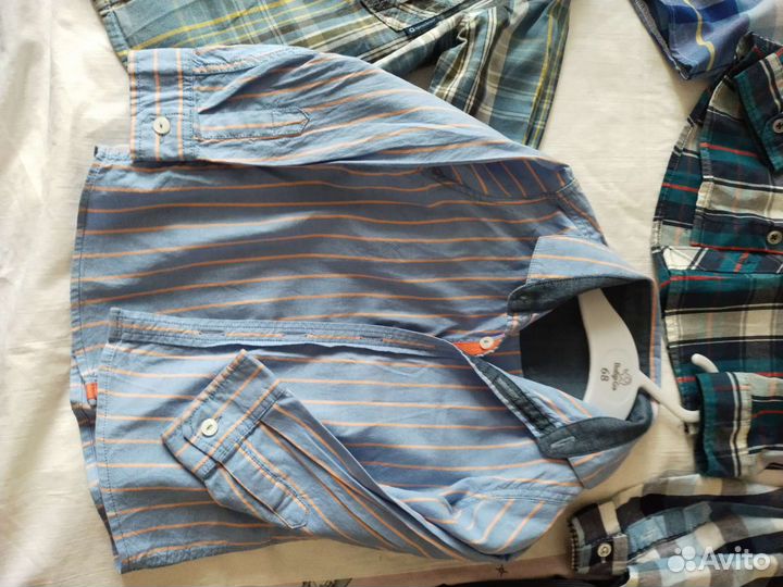 6 рубашек для мальчиков от 1 до 2 лет