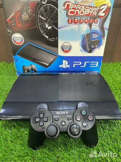 PS3 SuperSlim 500gb 65 игр