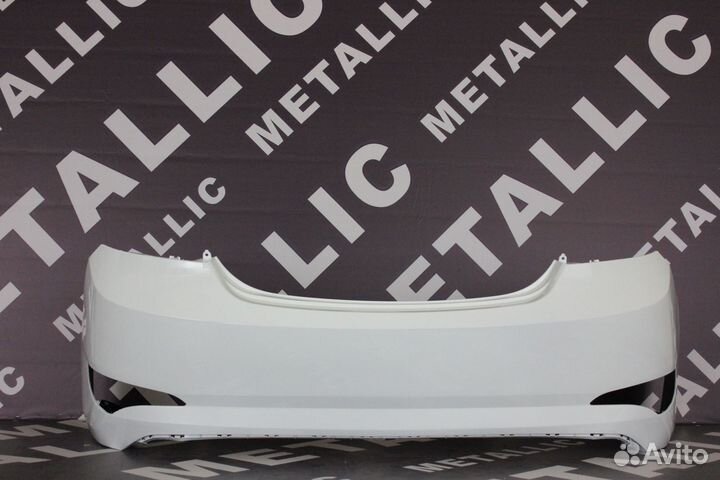 Бампер задний Хендай Солярис 14 г. белый