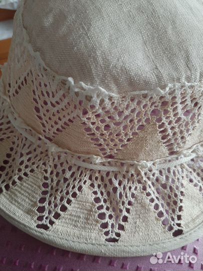 Летняя шляпка от солнца лен