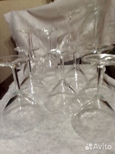 Стеклянные фужеры 11 шт