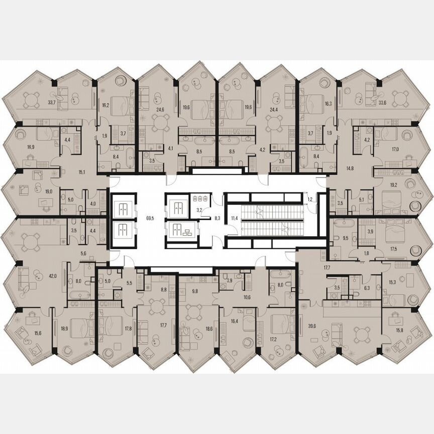 3-к. квартира, 98 м², 22/32 эт.