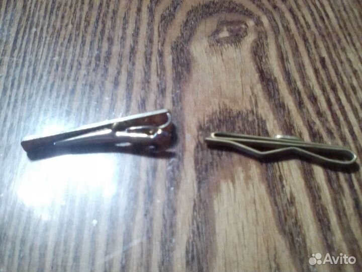 Зажим для галстука латунь - серебро