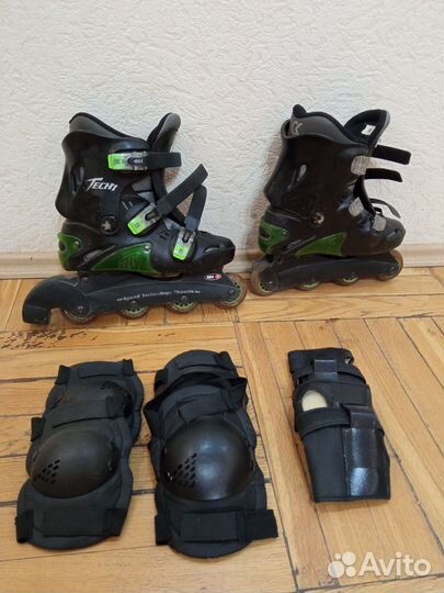 Ролики б/у р. 38 + защита