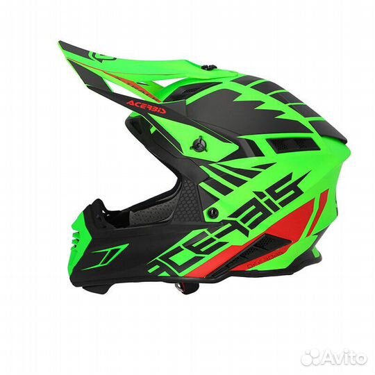 Acerbis X-track 2206 Мотошлем Green Fluo Black Зел